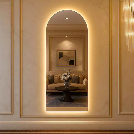 Espelho Pinterest Oval com LED | 150cm x 170cm